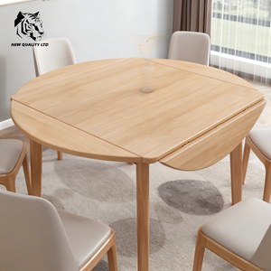 Fábrica de China ofrece muebles de comedor de diseño nuevo, mesa de comedor plegable de madera, precio con descuento, personalizable, en stock, dropshipping. - Product Image 3