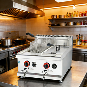 Freidora Doble Astra de Acero Inoxidable con Diseño Ahorrador de Trabajo y Eficiente en el Uso de Aceite para Restaurantes de Comida Rápida - Product Image 6