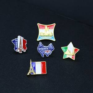 Di alta qualità American US EU Germany bandiera del paese morbido smalto duro placcato spilla distintivo magnetico personalizzato spille da risvolto per Souvenir - Product Image 5