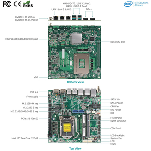 เมนบอร์ด DFI Mini ITX รุ่น CMS101/CMS103 สำหรับคอมพิวเตอร์อุตสาหกรรม รองรับแรม DDR4 แบบดูอัลแชนแนล สำหรับเดสก์ท็อป รองรับแรม 64GB รองรับซีพียูรุ่นที่ 10 - Product Image 2