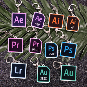 Porte-clés en acrylique écologique résistant aux rayures avec impression couleur vibrante Service de logo personnalisé - Product Image 3