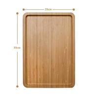 Plateau d'accoudoir pliable carré en bambou, finition laquée, à un seul niveau, mobile, pour cuisine, salle de bain, rangement alimentaire, style moderne et minimaliste