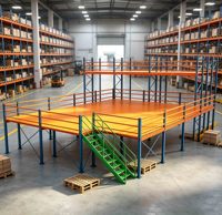 Plateforme de Stockage Industrielle à Niveaux Multiples, Mezzanine Robuste en Acier avec Protection Anti-Corrosion et Revêtement Poudré