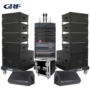 Système audio PA complet GRF Passive Dual avec enceintes Line Array <span class=keywords><strong>10</strong></span> pouces, subwoofer 18 pouces pour événements en plein air et églises - Product Image 1