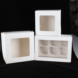 Wholesale Custom Logo 8"10"12"14" Inch One Piece Cake <b>Box</b> With Clear Window - Product Image 6