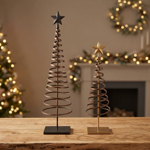 Support de bougie en spirale en fer forgé Sonnet Decor avec dessus en forme d'étoile, décoration de Noël faite à la main pour la maison - Product Image 4