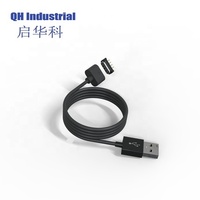 4 pin pogo pin hembra pcb eléctrico alambre magnético cable de cargador de conector de alimentación