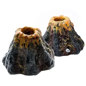 मछलीघर ज्वालामुखी आकार हवा बुलबुला पत्थर ऑक्सीजन पंप बुलबुला मछली डिस्क सजावट अंगूठी पत्थर टैंक ऑक्सीजन पंप प्लेट हवा पंप