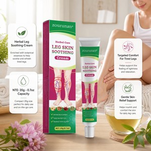 Crema Zourunan para Aliviar <span class=keywords><strong>las</strong></span> <span class=keywords><strong>Venas</strong></span> Varicosas y Calmar la Piel de <span class=keywords><strong>las</strong></span> Piernas, Cuidado Diario para Piernas Cansadas y Pesadas, 20g, Tubo Exprimible, Venta al Por Mayor - Product Image 3