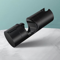Fabricant ABS poli noir réglable support de douche universel support de baguette de douche comme kit d'accessoires de robinet de salle de bain