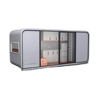 Maison modulaire préfabriquée en conteneur à 1 chambre, avec structure en acier et panneaux sandwich, pour habitation