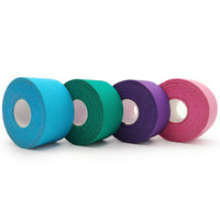 3.8cm * 13.7m Multi Warna non-elastis pita atletik katun sambungan siku sejuk plester olahraga gulungan kustom dukungan sampel Logo