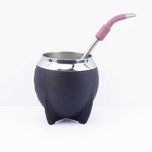 Taza Mate de cuero de lujo de 261ml con Bombilla Argentina Yerba Mate Calabaza para adultos - Product Image 4