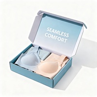 Boîte d'emballage rose personnalisée avec logo pour sous-vêtements, chaussettes, soutien-gorge, serviettes, vêtements, avec design pliable et papier écologique pour l'expédition