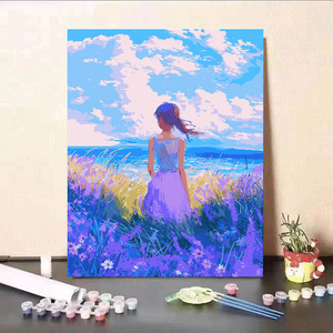 Pintura de Paisaje Moderna Hecha a Mano, Nueva Moda 2026, Impresión Digital DIY <span class=keywords><strong>para</strong></span> Decoración del Hogar, Pintura por Números Enmarcada - Product Image 4
