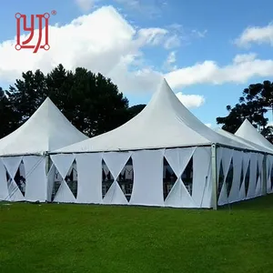 광저우에서 만든 파티 결혼식 천막을위한 10x10 알루미늄 프레임 흰색 PVC 탑 텐트