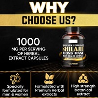 Capsules de Shilajit de marque privée OEM ou hommes et femmes avec acide fulvique pour le soutien immunitaire