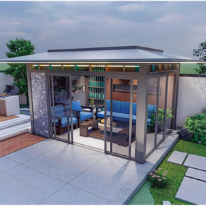 Pérgola de Alumínio Impermeável para Exterior com Sistemas de Telhado em Grande Quantidade para Uso na Temporada de Verão, Estrutura Metálica Durável - Product Image 4