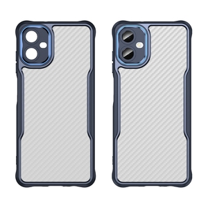 Gran oferta de fundas protectoras de teléfono con carga inalámbrica para lentes de cámara mate de fibra de carbono para Samsung Galaxy A06 - Product Image 5
