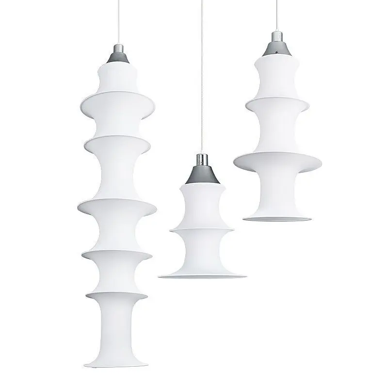 Moderne Klassieke Opvouwbare Designdoek Hanglamp Huis Decoratieve Slaapkamer Woonkamer Aluminium Elastische Stof Kroonluchter