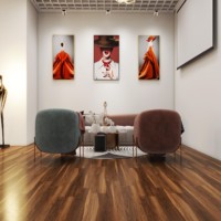 Revêtement de sol en vinyle SPC à prix d'usine, planches en plastique composite auto-adhésives pour la maison et l'hôtellerie