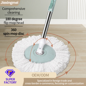 Ensemble serpillière et seau rotatif à 360 degrés très populaire et réglable pour le nettoyage de la salle de bain et l'entretien ménager - Product Image 4