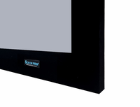 Écran de projection à cadre fixe SCREEBPRO 3C en velours noir pour cinéma maison, anti-laser, anti-taches, gris mat