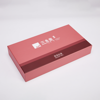 Boîte en carton rigide personnalisée avec couvercle et base laminés, estampage à chaud, avec plateau de séparation pour l'emballage de thé, café, aliments, cadeaux, vente en gros