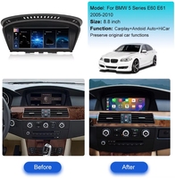 Écran tactile GPS de navigation pour autoradio de voiture Linux CarPlay de 8,8 pouces pour BMW Série 5 E60 2014-2010 CCC CIC
