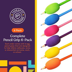 Espuma <span class=keywords><strong>EVA</strong></span> 6 colores forma de huevo soportes acolchados pluma de huevo-empuñaduras de lápiz para niños portalápices ayuda de escritura agarre entrenador pluma agarre - Product Image 3