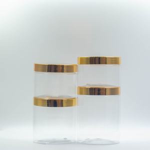 उच्च गुणवत्ता वाले पर्यावरण के अनुकूल प्लास्टिक बड़ी क्षमता 250 मिलीलीटर 300 मिलीलीटर 500 मिलीलीटर 600 मिलीलीटर स्पष्ट पालतू प्लास्टिक जार स्टॉक में सोने के ढक्कन के साथ - Product Image 2