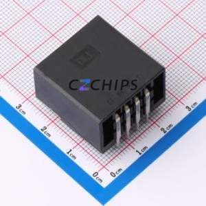 HC-3810-2*4AW-05 Wire-to-Board Pin Header Bent Lead Through Hole,P=3.81mm Connector 2x4P 3.81mm Right Angle Insert 8P - Product Image 2