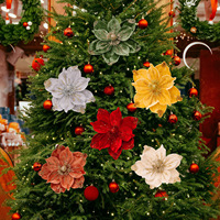 Usine En Gros Or Poudre Arbre De Noël Décorations Guirlande Ornements Et Festif Décoratif Fleurs Artificielles