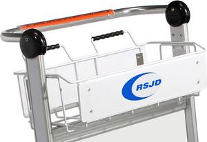 Luchthaven Grond Passagier Bagage Trolley Aluminium 3 Wielen Mand Kar Met Rem - Product Image 2