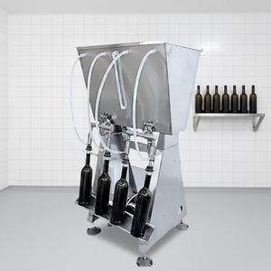 Semi Auto 4 Heads Standing Gravity Overflow Water Bottle Filler Filling Machines With Feeding <b>Pump</b> Liquid <b>Wine</b> Filling Machines - Product Image 5