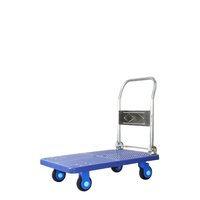 Carretilla de Plataforma Plegable de Alta Resistencia, Silenciosa, con 4 Ruedas, Carro de Transporte Plano para Almacén