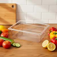 Conteneur alimentaire en plastique écologique, 1/2 tailles, empilable, couvercles détachables, boîte de rangement pour la cuisine, design contemporain