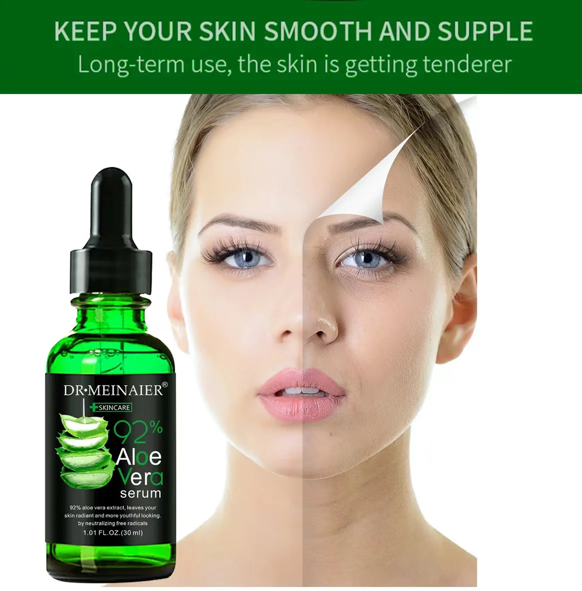 Beauty Skin Care 92% Organic Natural Aloe Vera Whitening Face Serum Moisturizing Anti Aging Essence