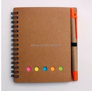 Bloc de Notas de Papel Kraft con Tapa Dura, Adhesivos Personalizados para Índice, Bloc de Notas Espiral, Pestañas Adhesivas para Libros, Bloc de Notas con Logotipo Personalizado y Bolígrafo - Product Image 6
