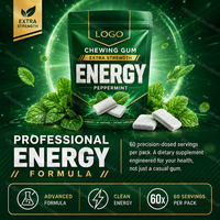 Chewing-gum énergétique premium, produit de bien-être fonctionnel, marque privée, chewing-gum sans sucre, service de fabrication OEM