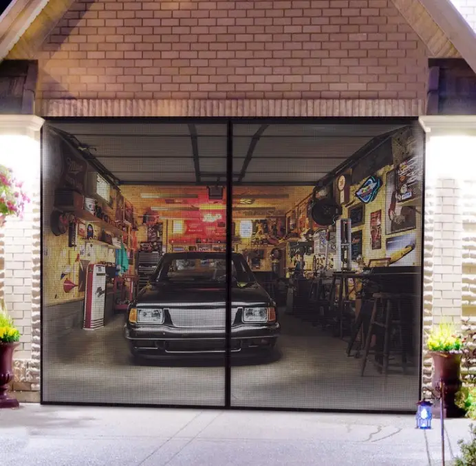 Magnetic Garage Door Screen Garage Screen Door for 1 Car 2 car Garage Door Mesh Screen