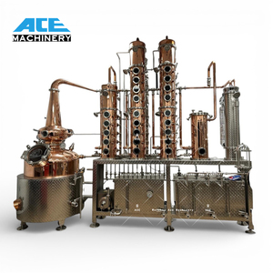 Ligne de production de distillation de brandy Ace 300L avec réservoir de vin de fruits et alambic en cuivre - Product Image 1