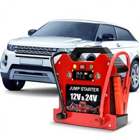 Démarreur de secours pour camions lourds 12V/24V universel haute capacité, batterie de démarrage d'urgence avec charge inverse, courant de crête 4000A