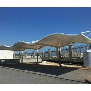 Abri de voiture et abri pour véhicules en membrane tendue PVDF anti-corrosion avec structure en acier Q235 pour zones industrielles - Product Image 5