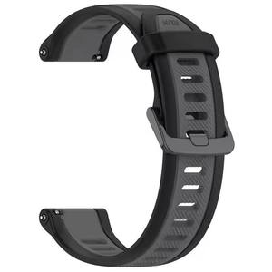 Bracelet de montre en silicone respirant pour modèles <span class=keywords><strong>Garmin</strong></span> 20 mm en acier inoxydable compatible 165 265 255 3 3S <span class=keywords><strong>Venu</strong></span> 2 Plus <span class=keywords><strong>SQ</strong></span> 4 - Product Image 2