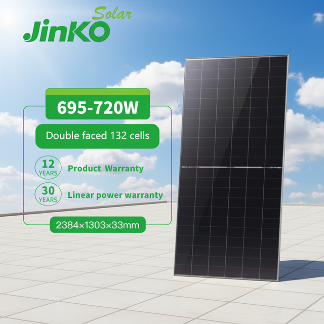Jinko Solar Panels Half Cut Photovoltaic Panel 695W 710W 715W 720W Bifacial Solar Panels With Large Stock
