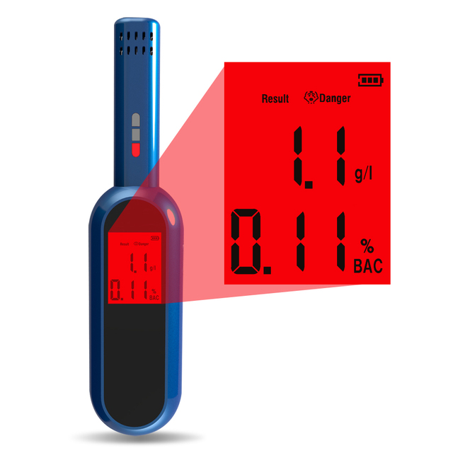 Convenient Blowing Type Alcohol Detector Tester Electronic Measuring Instrument Exported to Japan