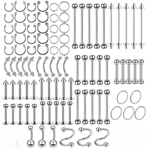 हिप हॉप शैली क्लासिक गहने एल्म f136 टाइटेनियम शरीर भेदी विरोधी एलर्जी नाक जीभ छल्ले जिरकॉन आईब्रो स्टड - Product Image 1