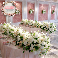 Centre de table floral en soie de haute qualité, motif fleur de cerisier ivoire, idéal pour mariage et Saint-Valentin - Vente chaude