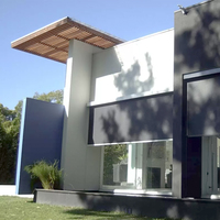 Cortinas de Tela para Patio Impermeables Más Vendidas, Persianas Enrollables Motorizadas para Exteriores Resistentes al Viento